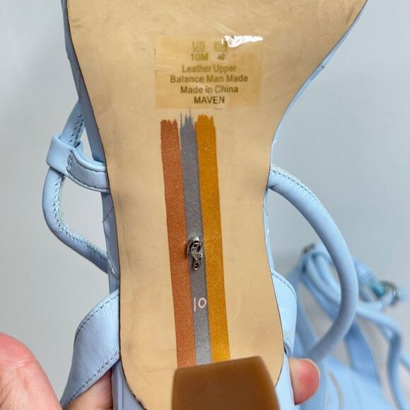 Sam Edelman Size 10 Elegant Blue Quilted Women's Sandals - Picture 7 of 8